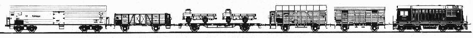 BTTB-Nahgüterzug mit BR 107