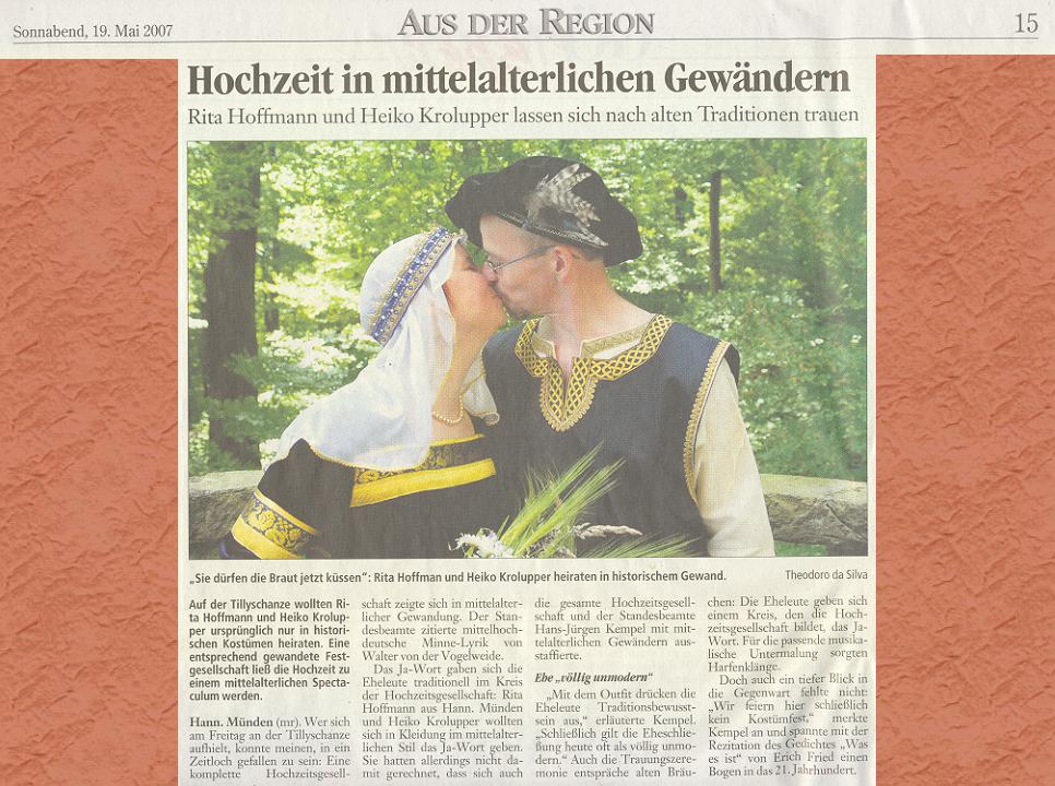 Auszug aus dem Göttinger Tageblatt vom 19.05.2007